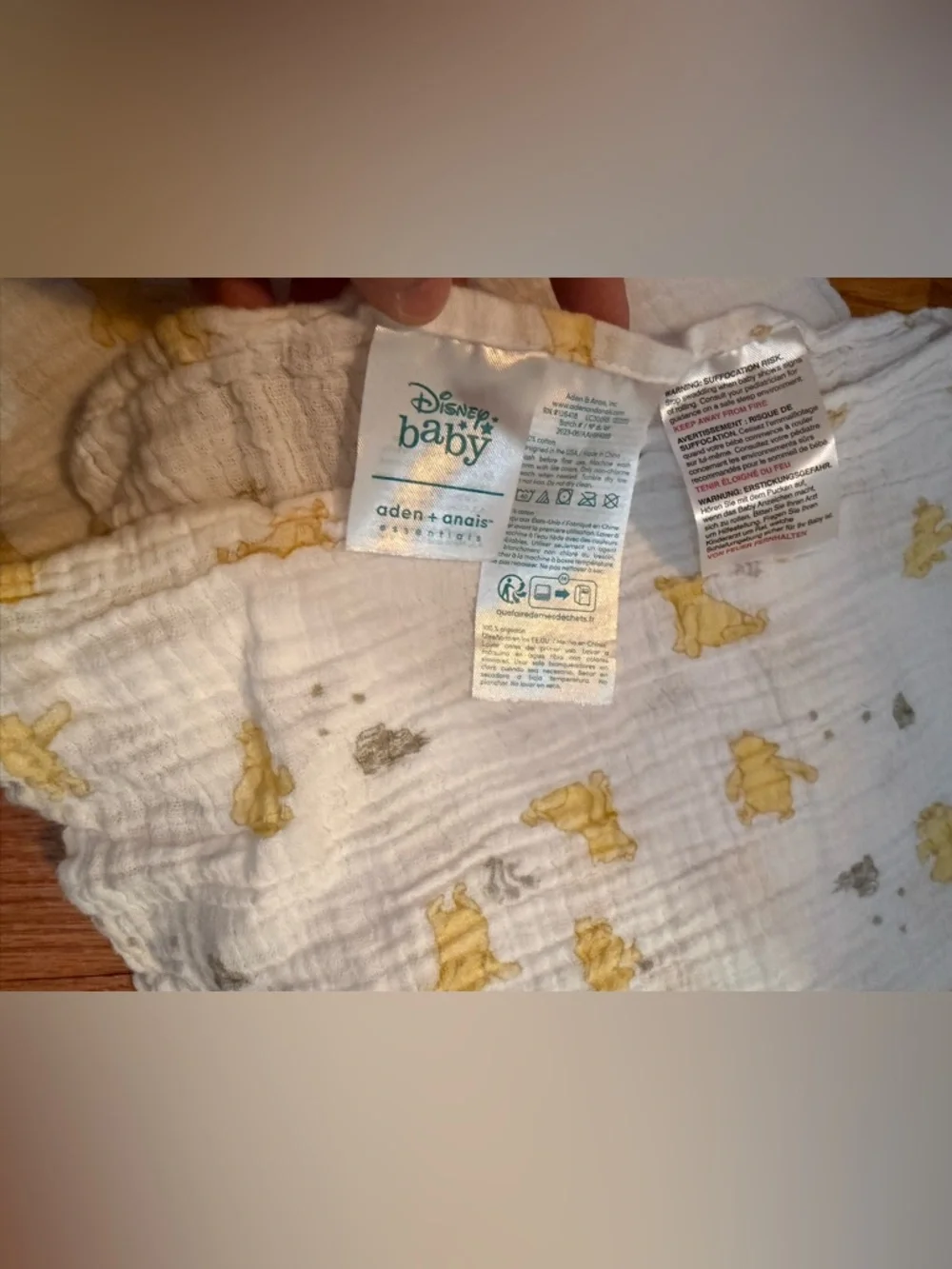Disney Aden + Anais Winnie the Pooh Baby Blanket Muslin Swaddle